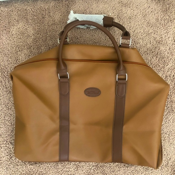 bella russo Bags Bellarusso Faux Brown Leather Dufflecarryon Poshmark